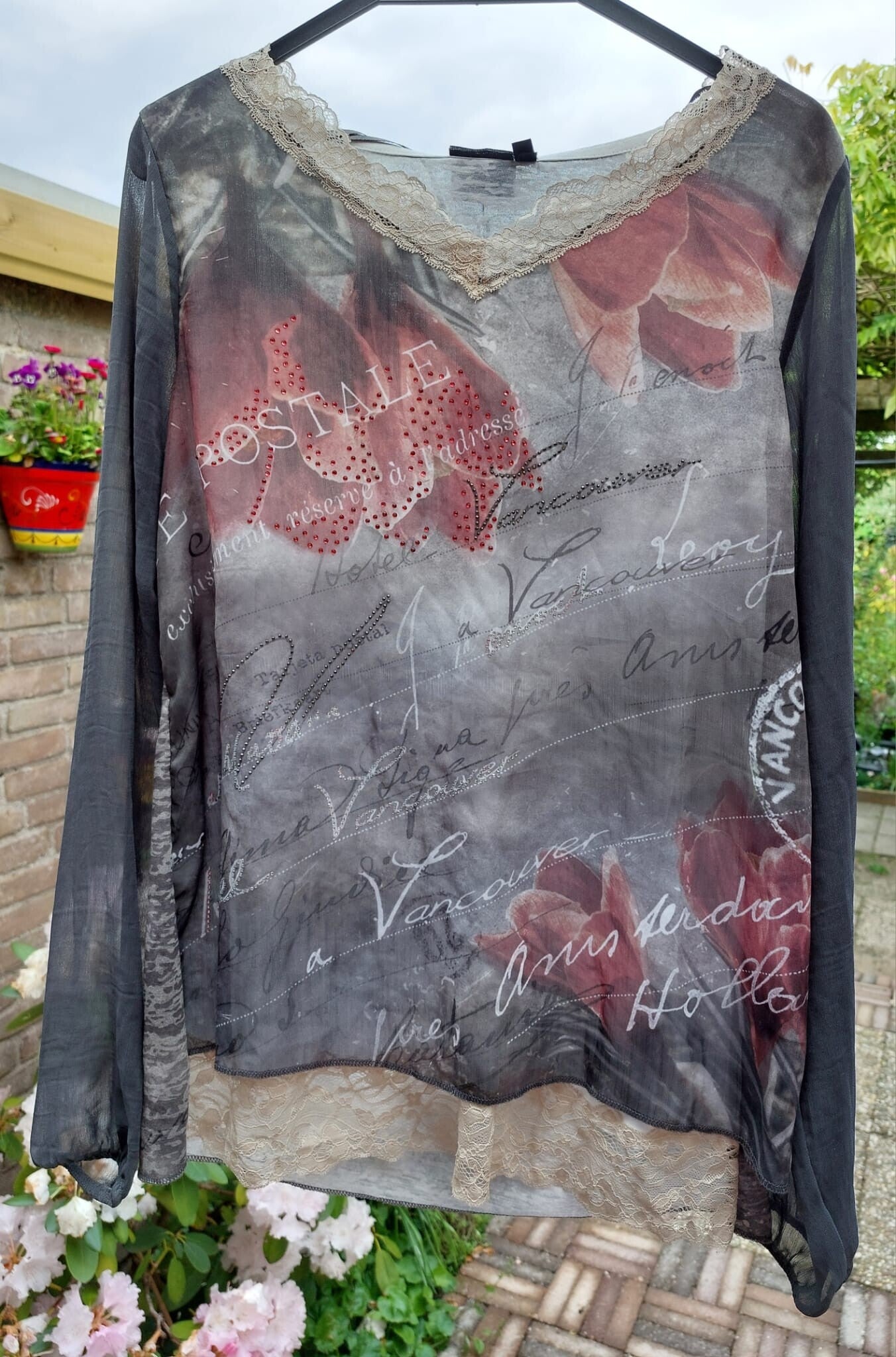 Shirt Bedrukt met Lange Mouwen