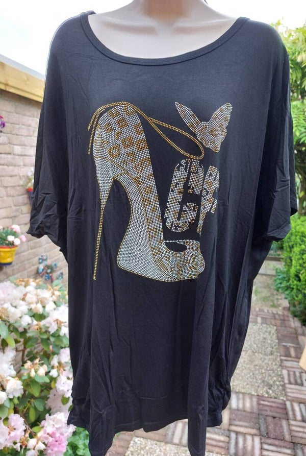 Shirt met Kant en Strass-steentjes
