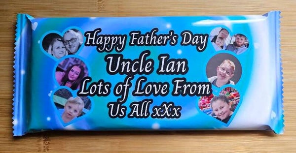 Large 360g personalised chocolate bar