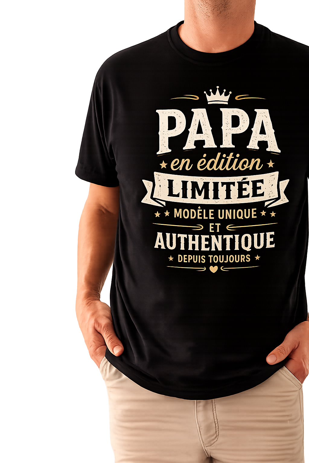 Tee-shirt Homme “Papa en édition limitée” – Spécial Fête des Pères