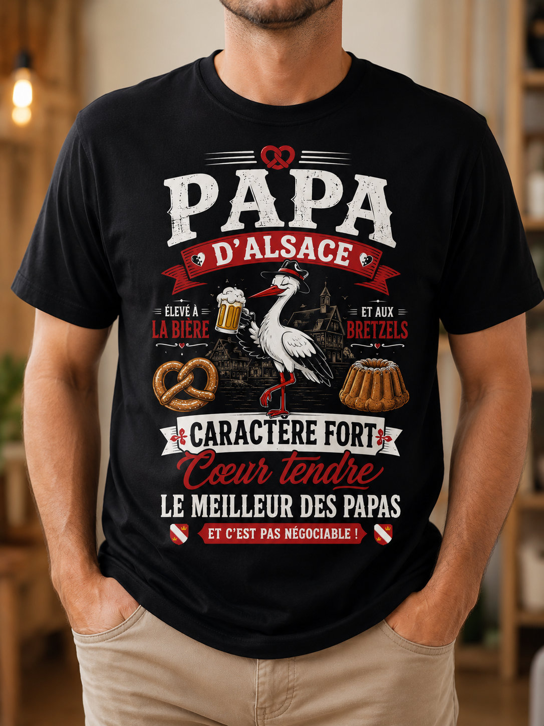🥨🍺 Le tee-shirt parfait pour les papas 100% Alsace