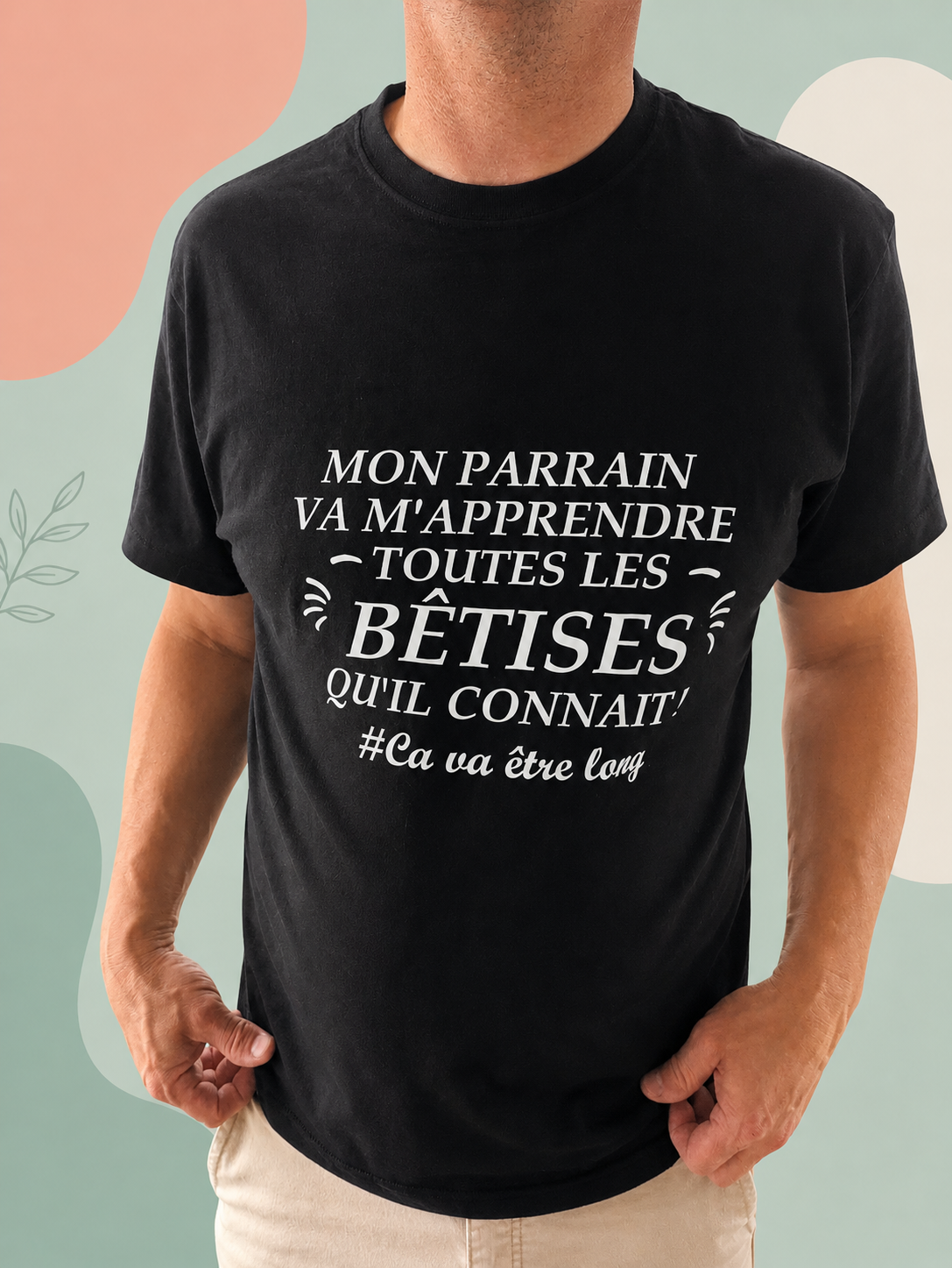 👕 T-shirt humoristique Parrain – Cadeau original et plein d’humour🤣