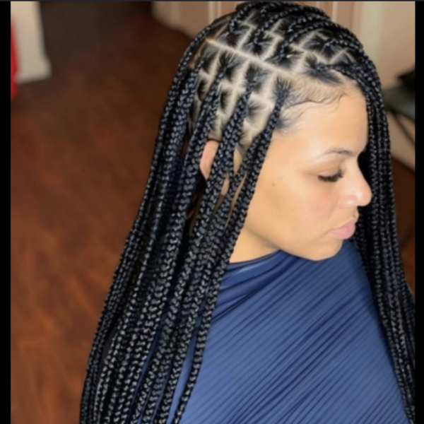 Knotless box braids medium