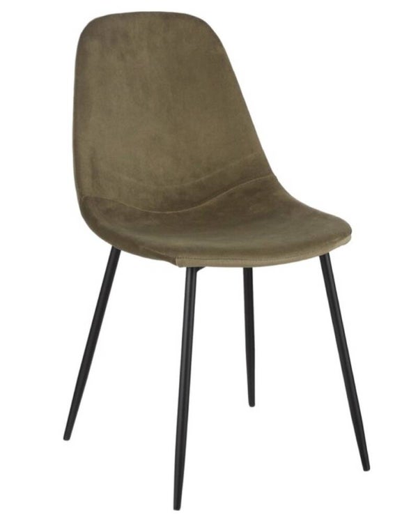Mica Decorations Corby Eetkamerstoel - Gerecycled polyester - Donkergroen