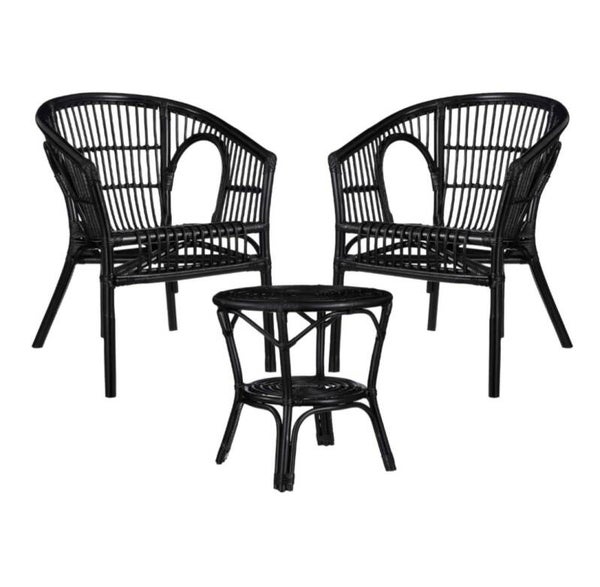 Mica Decorations Zambia Tuinset - Rotan - Zwart