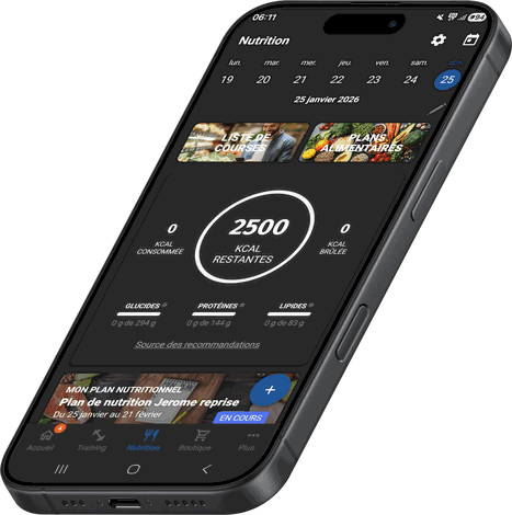 Application FitWithMe, suivi nutritionnel et macros du footballeur
