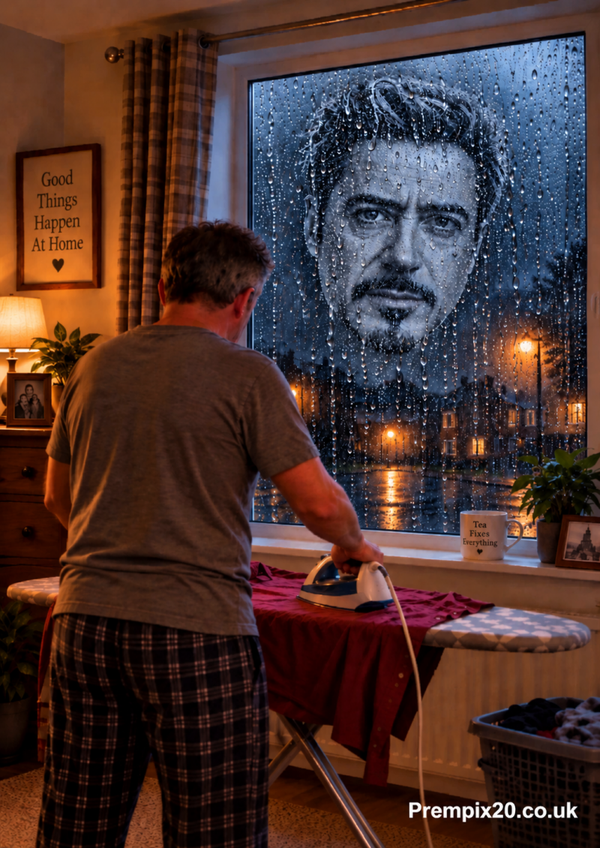 Man ironing