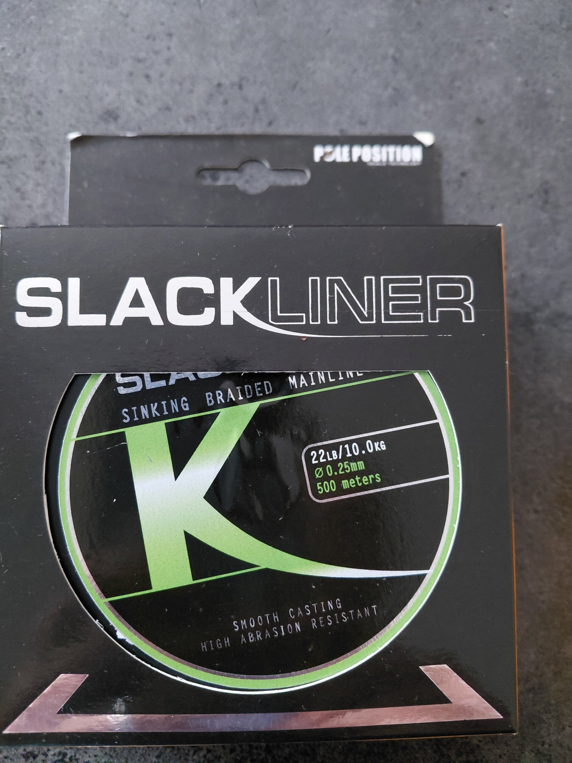 POLE POSITION SLACKLINER  500 M SINKING BRAID MAINLINE  10 KG 0,25 MMM