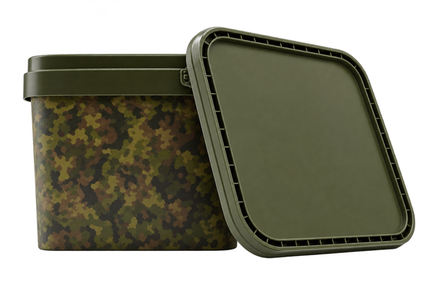 Camo emmer 10 liter groen deksel