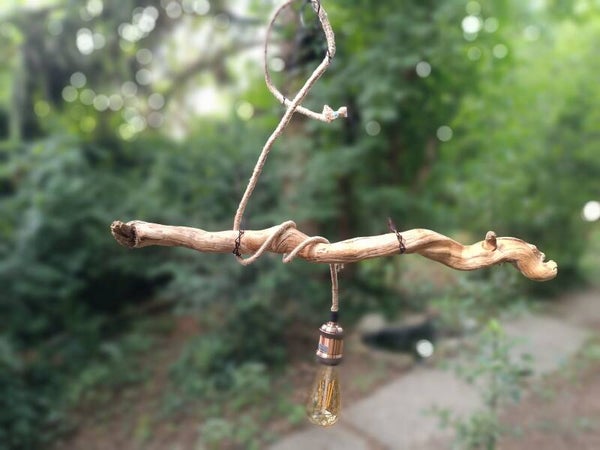 lustre / suspension en bois naturel