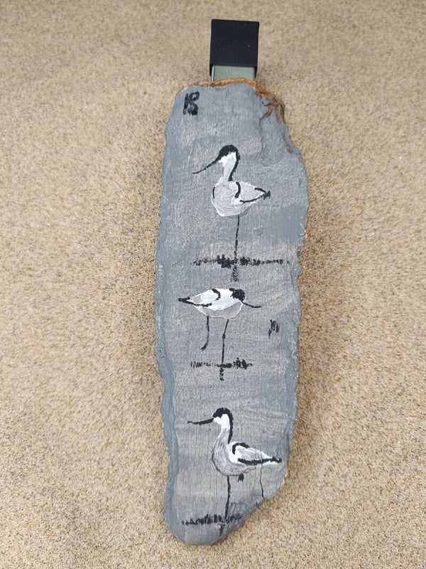 peinture sur écorce de bois flotté (clef USB)