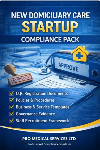 New Domiciliary Care Startup Compliance Pack (Digital Download)