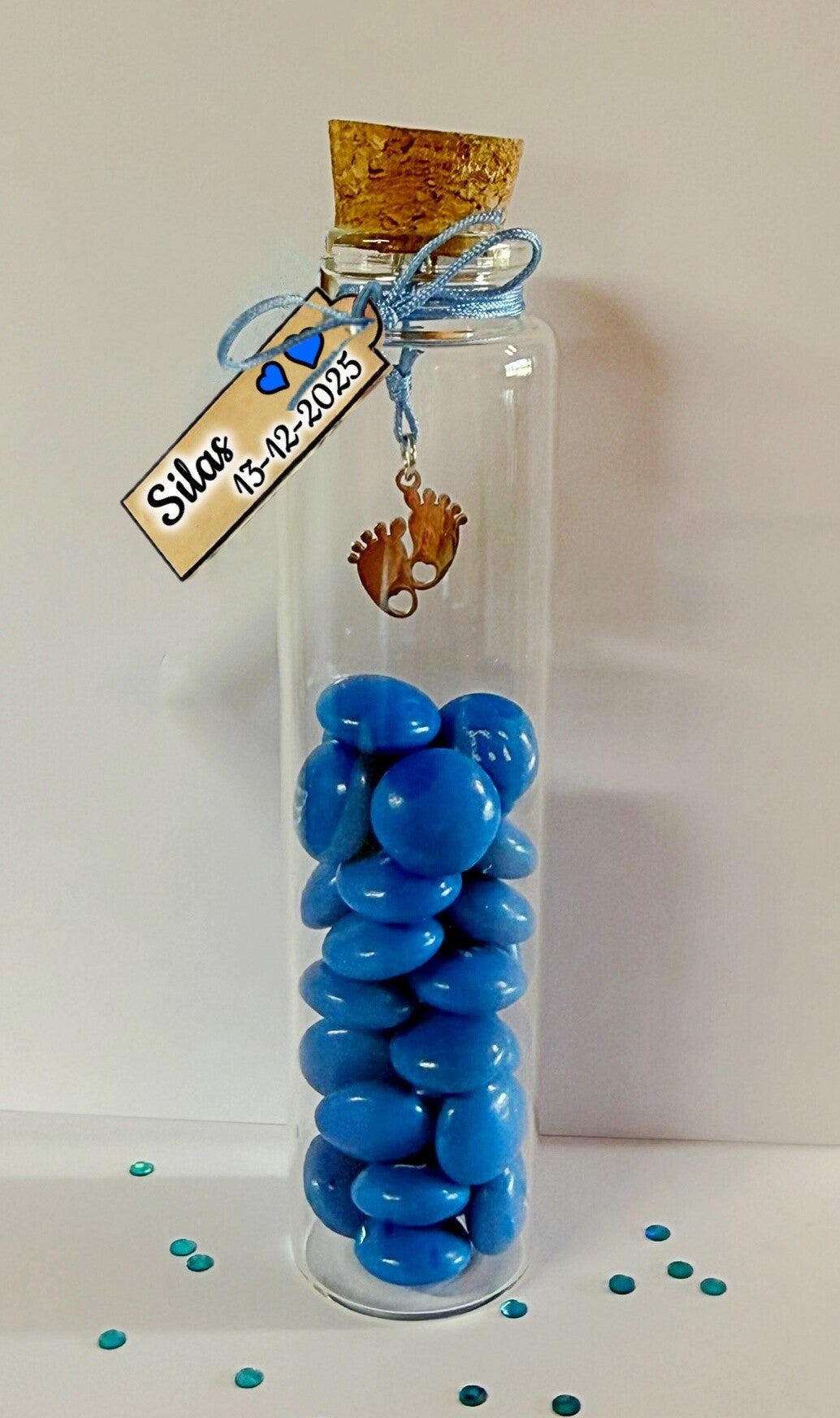 Glazen geboorteflesje