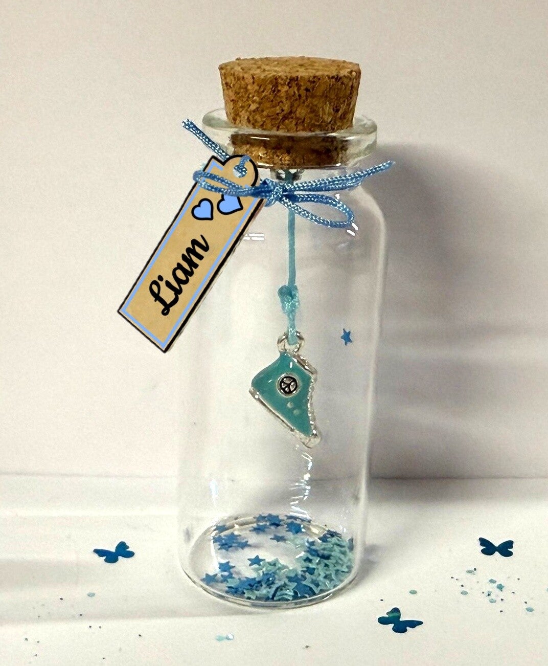 Glazen geboorteflesje