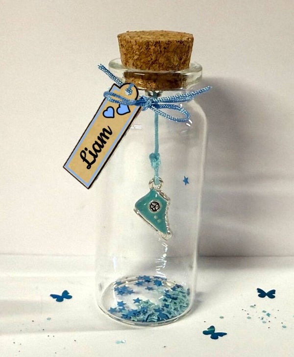 Glazen geboorteflesje