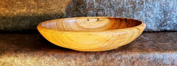 13 in Oak Hand-Turned Fruit Bowl -Natural Finsh