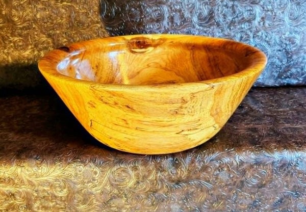 14" Spalted Oak Hand-Turned Salad Bowl