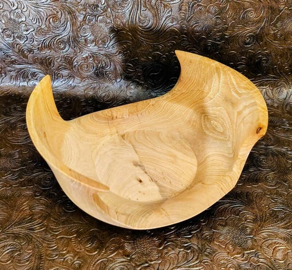 Handcrafted Wooden Bowl – One of a Kind 7.5 w. X 3 t