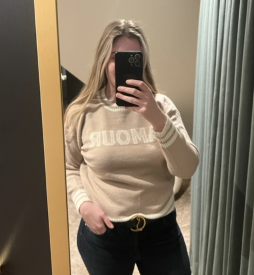 Amour Sweater - Brown/White