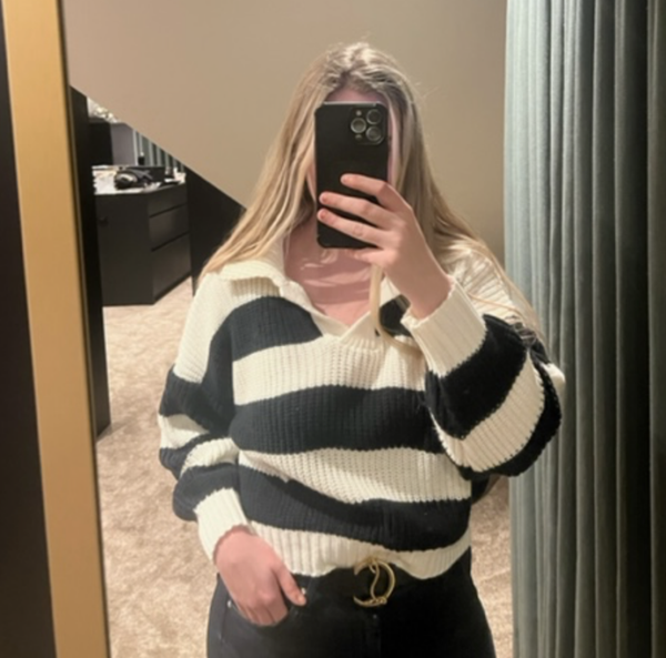 Striped Sweater - White/Black
