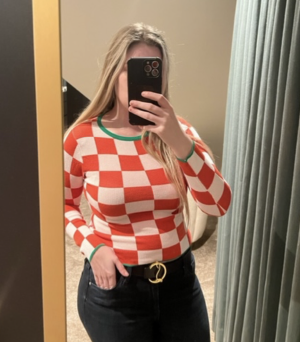 Block Sweater - Red/White
