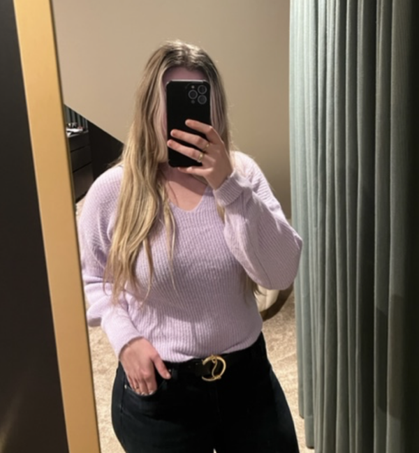 V-neck Sweater - Lila