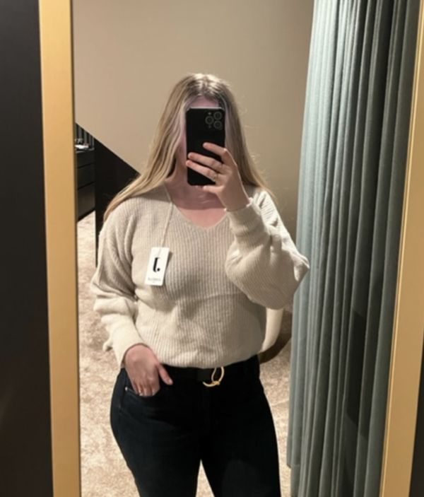 V-neck Sweater - Beige