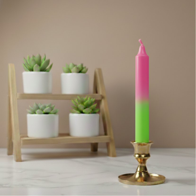 Dinerkaars Neon groen/roze