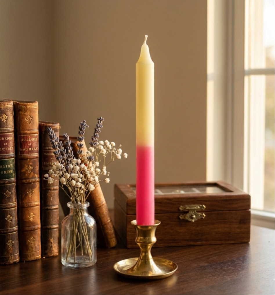 Dinerkaars pastelgeel/roze