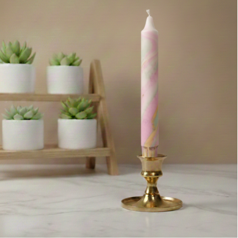 Dinerkaars Marble | Groen, lila, goud