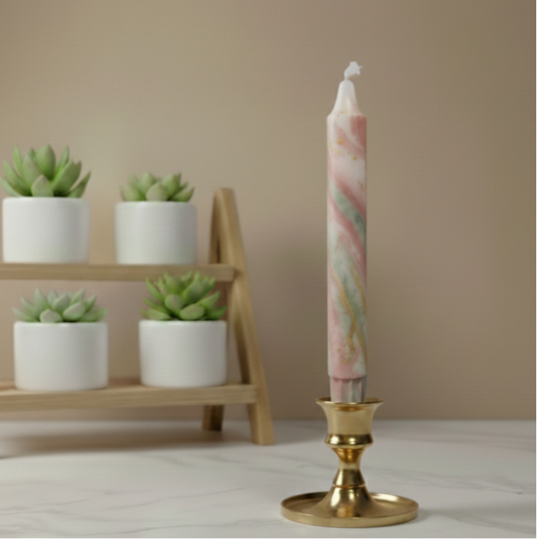 Dinerkaars Marble | Groen, taupe, goud
