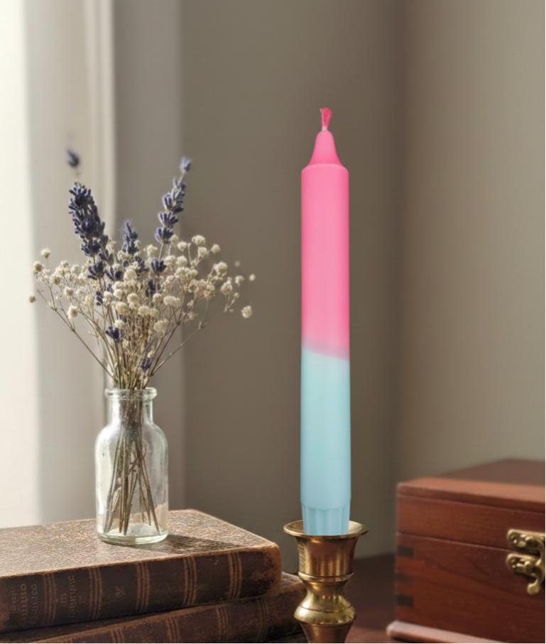 Dinerkaars Turquoise/roze