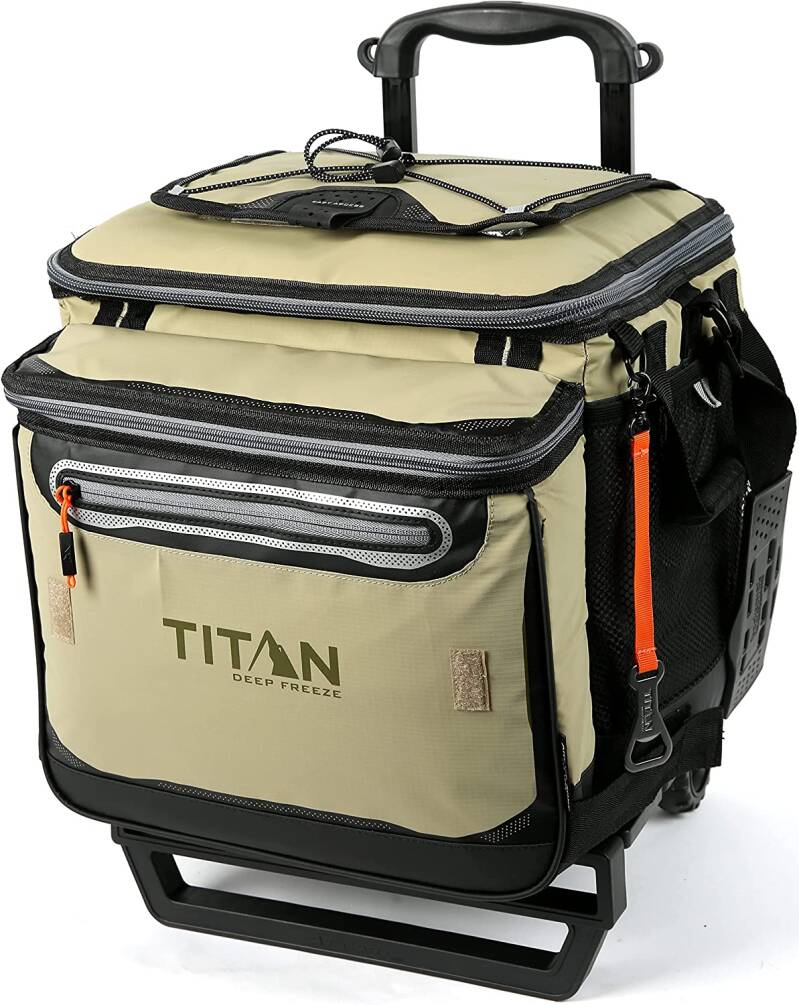 Arctic Zone Titan Deep Freeze 60 (50+10) Can Collapsible Rolling Cooler with Wheels 
