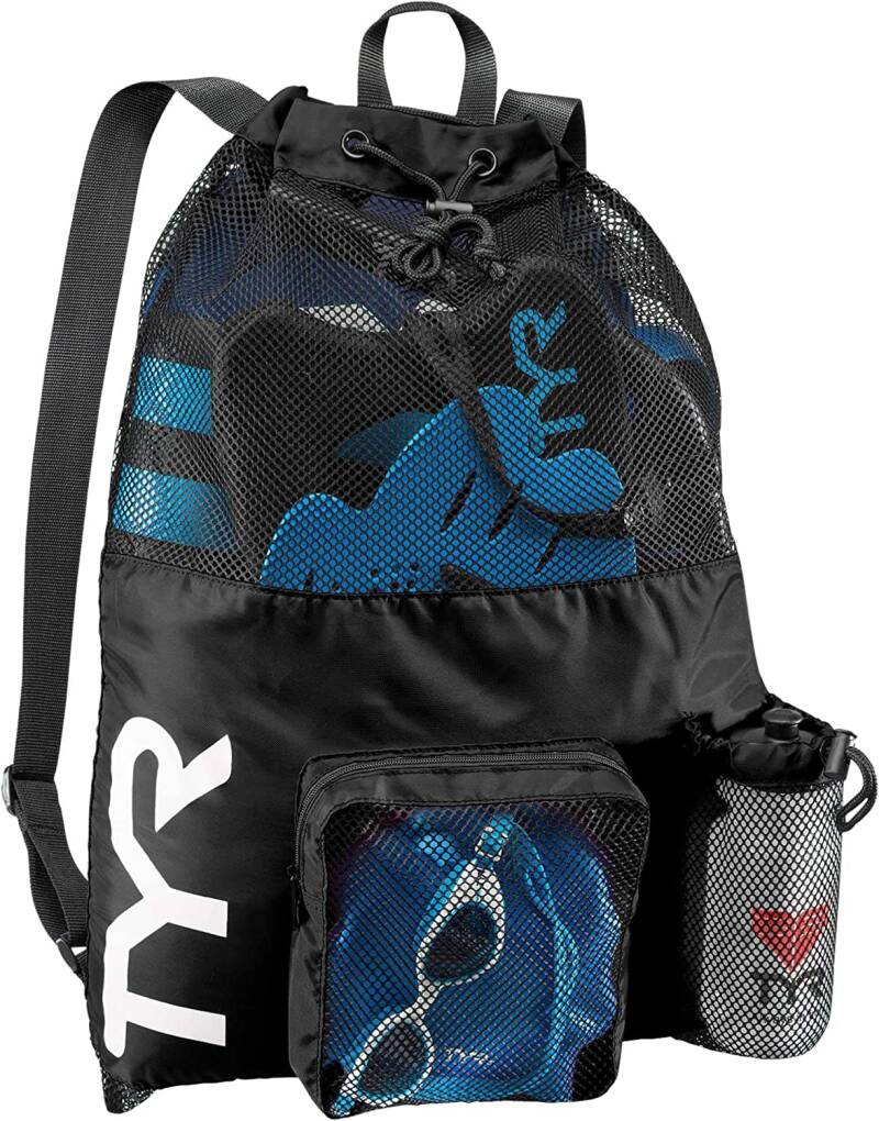 TYR Big Mesh Mummy Backpack for Swim, Gym and Workout Gear