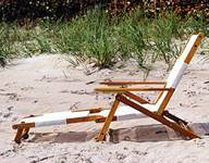Oak Folding Mini Beach Lounge Chair