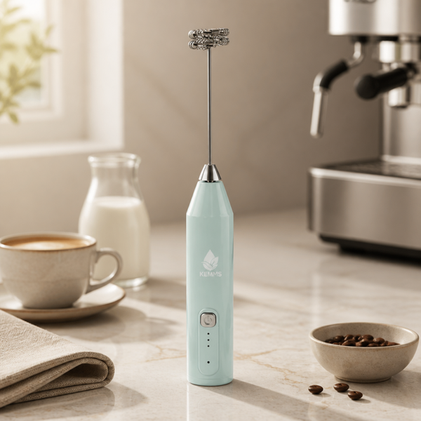 milk/coffee frother - blue