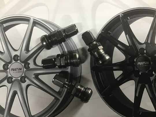 ventielen antraciet alu kort set van 4