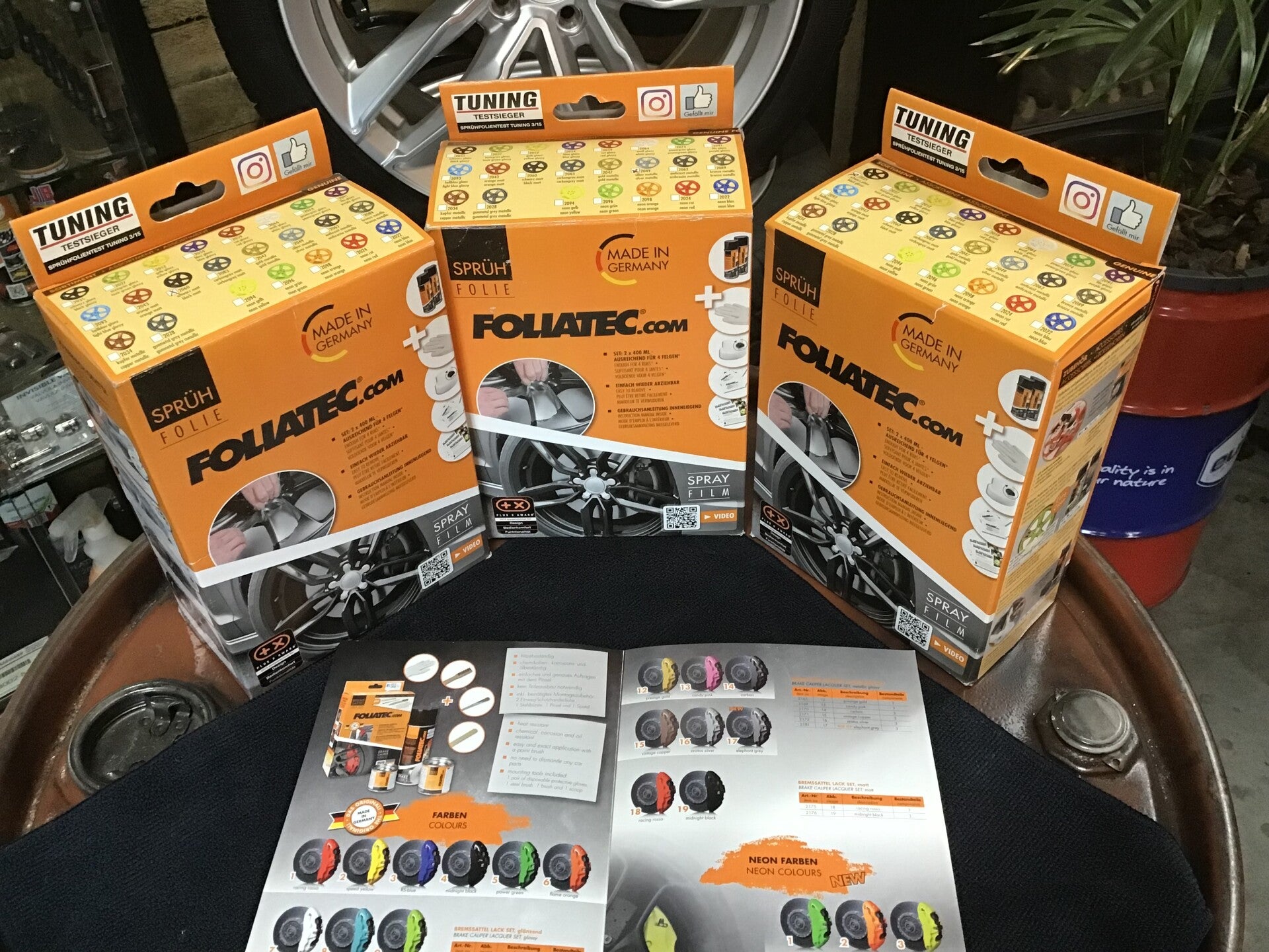 foliatec plastic dip set voor 4 velgen mat zwart