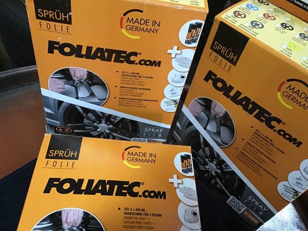 foliatec plastic dip set voor 4 velgen zwart glans