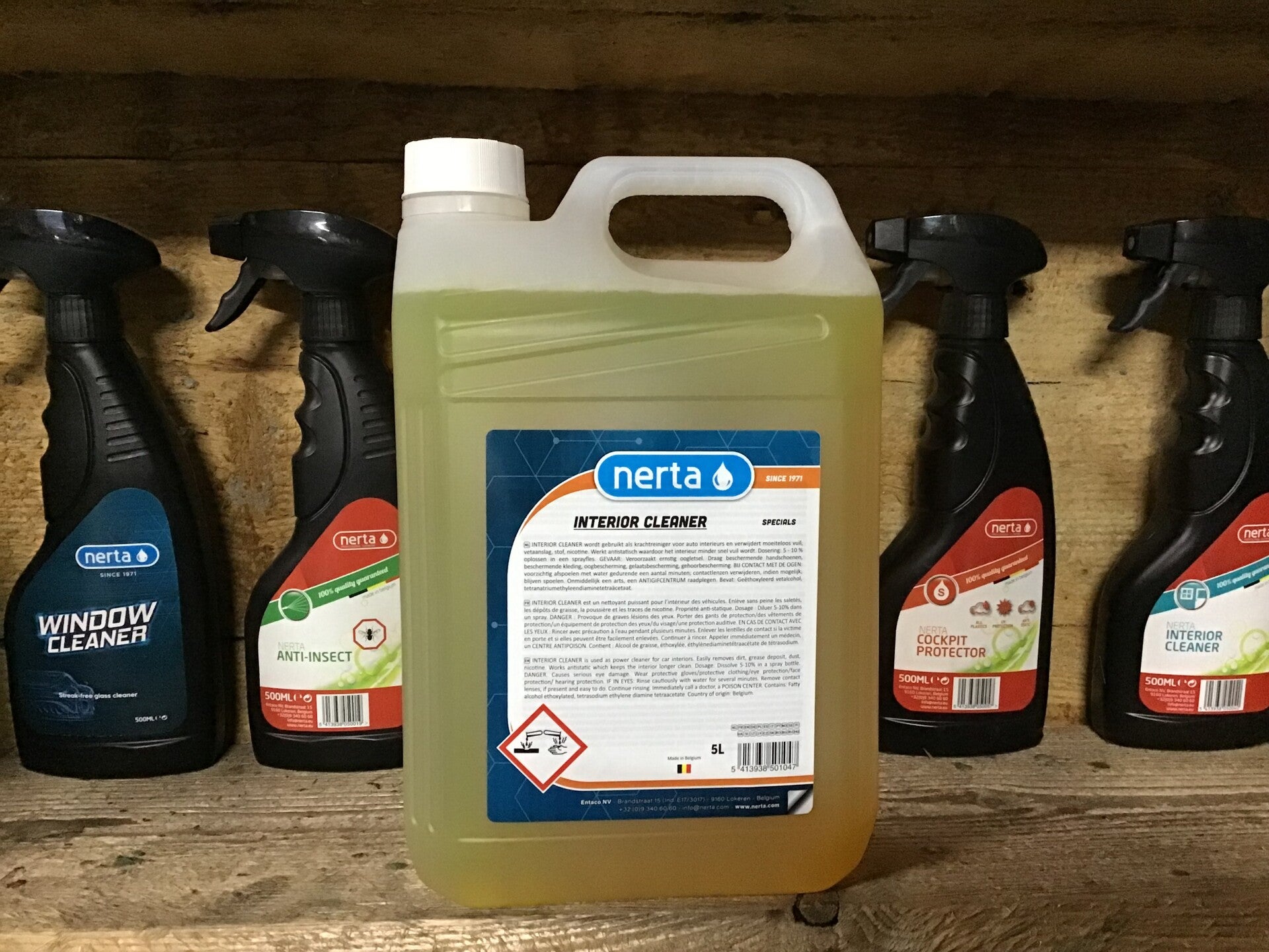 interieur reiniger nerta  5 liter puur incl sprayfles 19,95