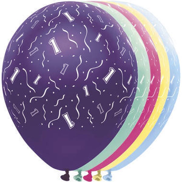 LO32 Latex ballon met opdruk (1) geel met helium