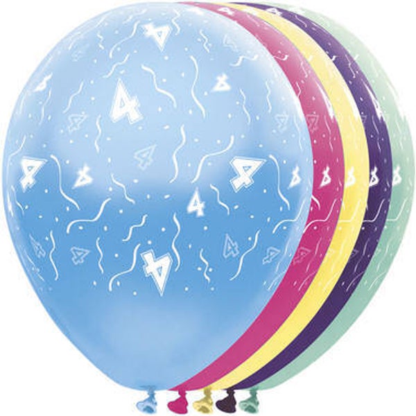 LO35 Latex ballon met opdruk (4) geel met helium