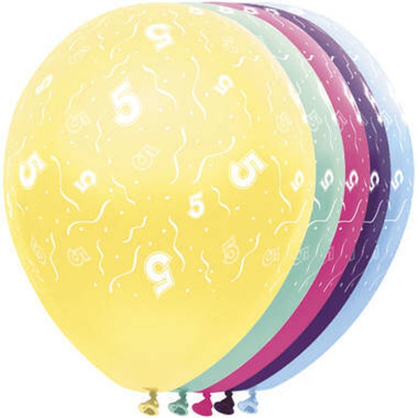 LO36 Latex ballon met opdruk (5) mint groen met helium