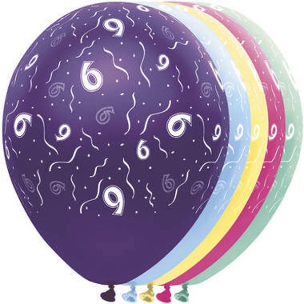 LO37 Latex ballon met opdruk (6) paars met helium