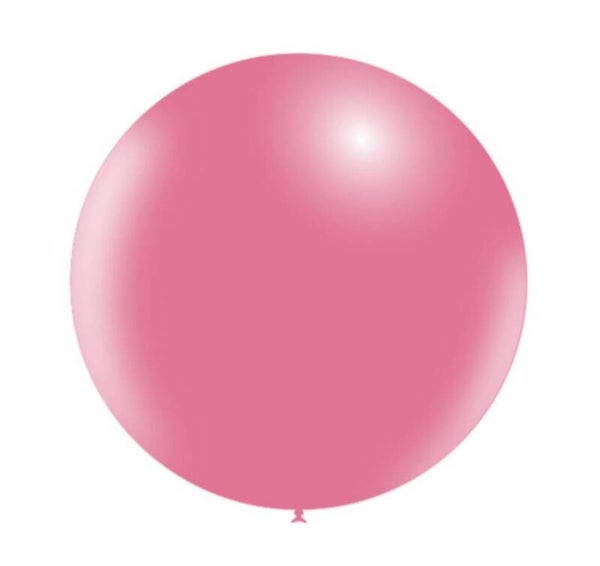 LRTB17 Latex reuze / top ballon donker roze met helium