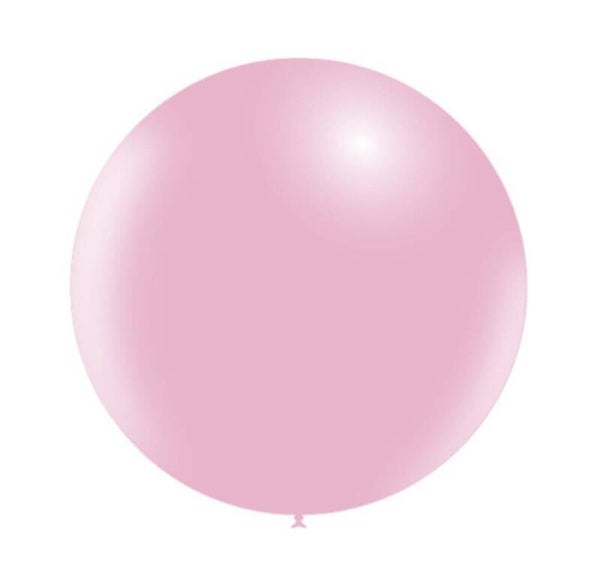 LRTB16 Latex reuze / top ballon licht roze met helium