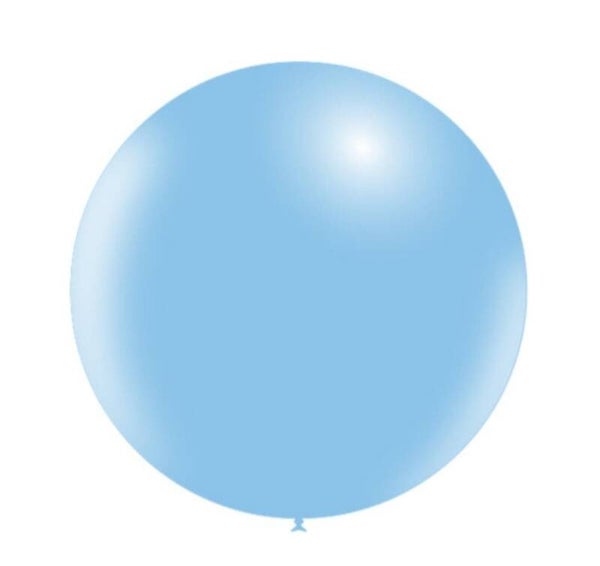 LRTB20 Latex reuze / top ballon licht blauw met helium