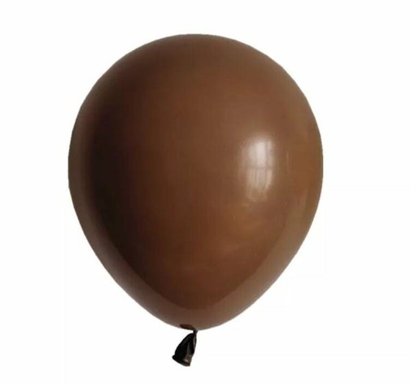 LBR1 Latex metallic donker bruin ballon met helium