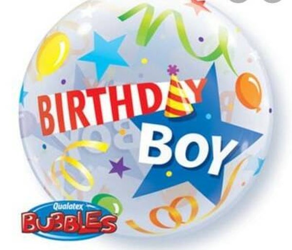 BBV4 Bubble ballon luxe birthday boy