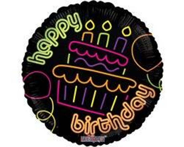FBV73 Happy birthday neon